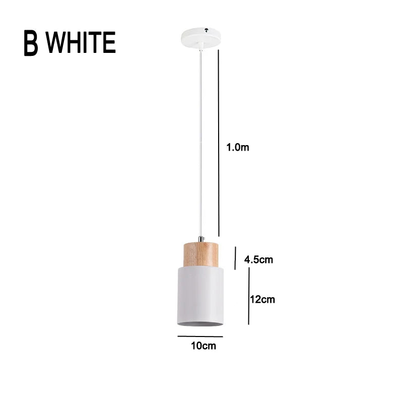 Nordische LED-Pendelleuchten aus Metall und Holz - Moderne Hängelampen für Esszimmer und Küche