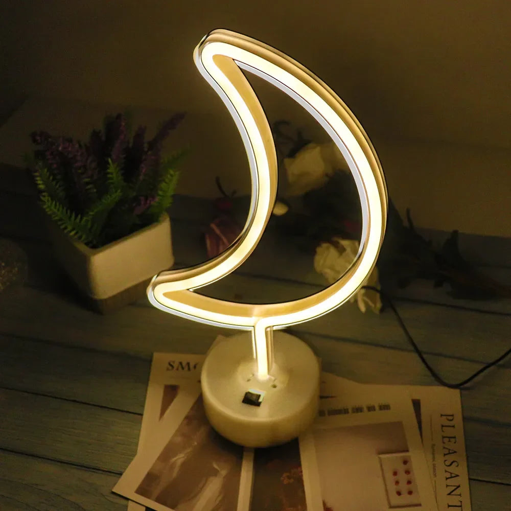 Stern Mond Blitz Neon LED Nachtlichter | Stimmungsbeleuchtung - Kenan