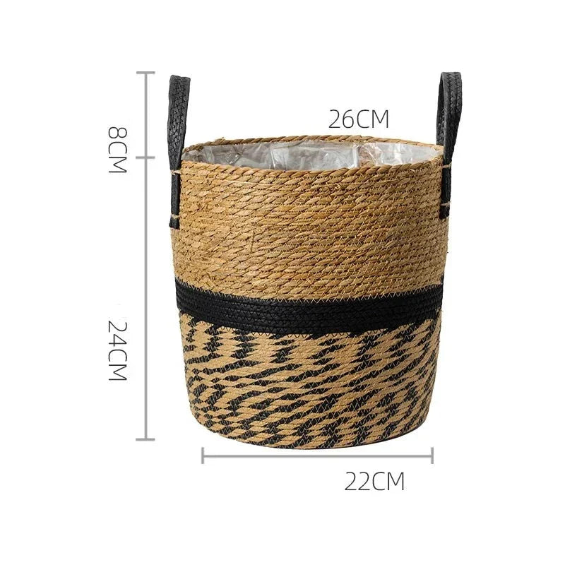 Japandi Serenity: Multifunktionale Rattan-Pflanztöpfe für zenhafte Wohnkultur