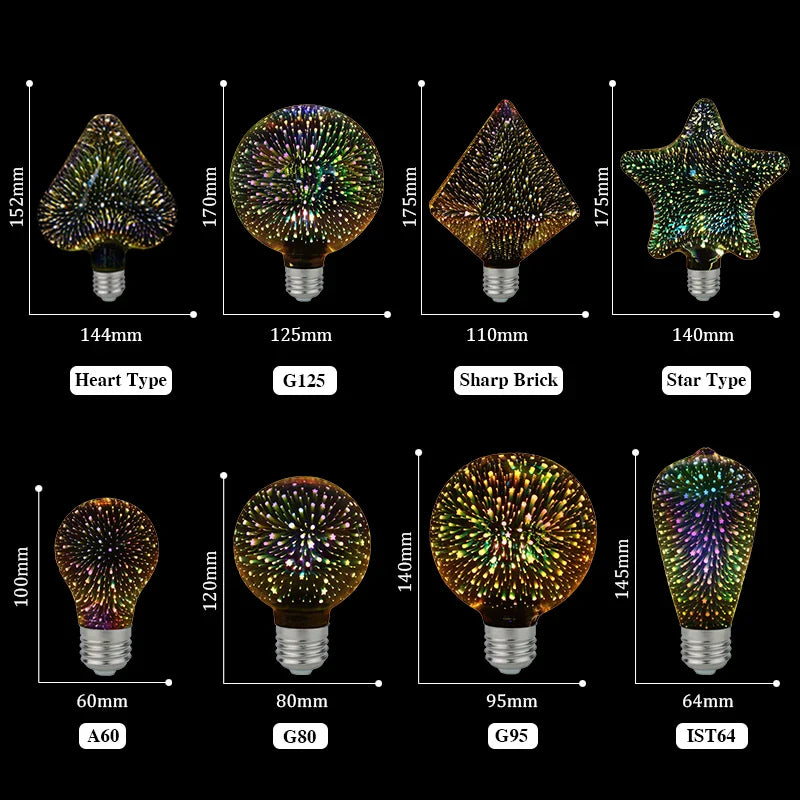 3D LED Feuerwerksbirne