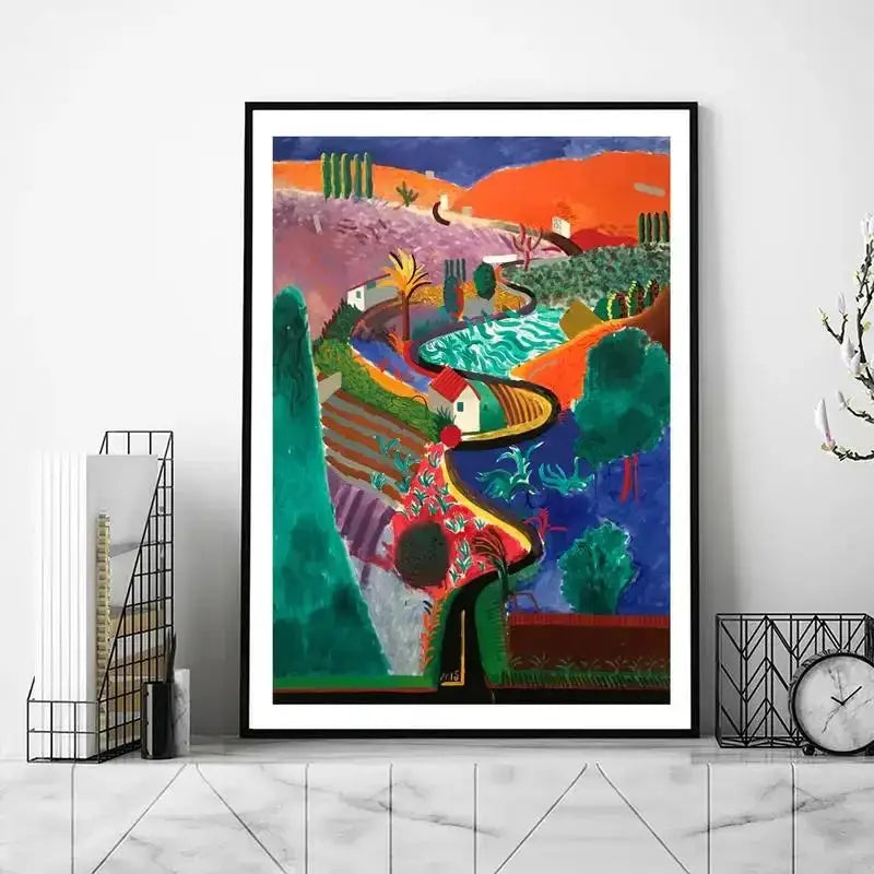 David Hockney Kunst POSTER Poster Drucke Wandbilder Wohnzimmer Heimdekoration