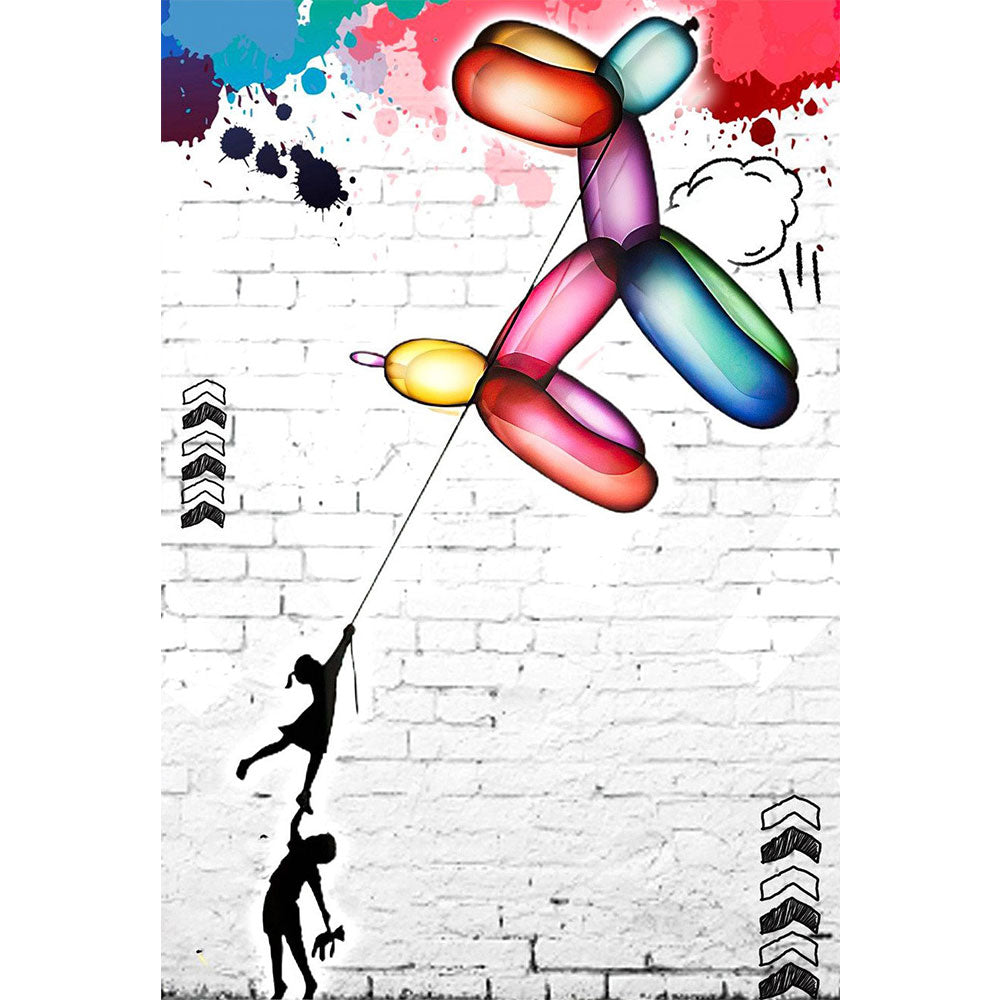Graffiti-Ballon, guter Hund, Pop-Art-Poster, Druck auf Leinwand, Gemälde, abstraktes Bild für Wohnzimmer, Heimdekoration, rahmenlos