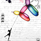 Nachdenklich stimmendes Graffiti Ballon Poster