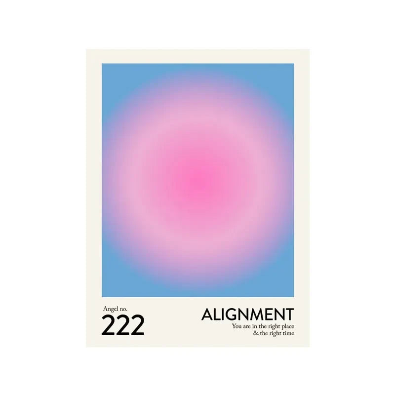 Moderne minimalistische Ästhetik, Wandkunst, Engel, digitaler Ton, Farbverlauf, Halo, Energie, Geheimnis, HD-Öl auf Leinwand, Poster, Heimdekoration, Geschenk