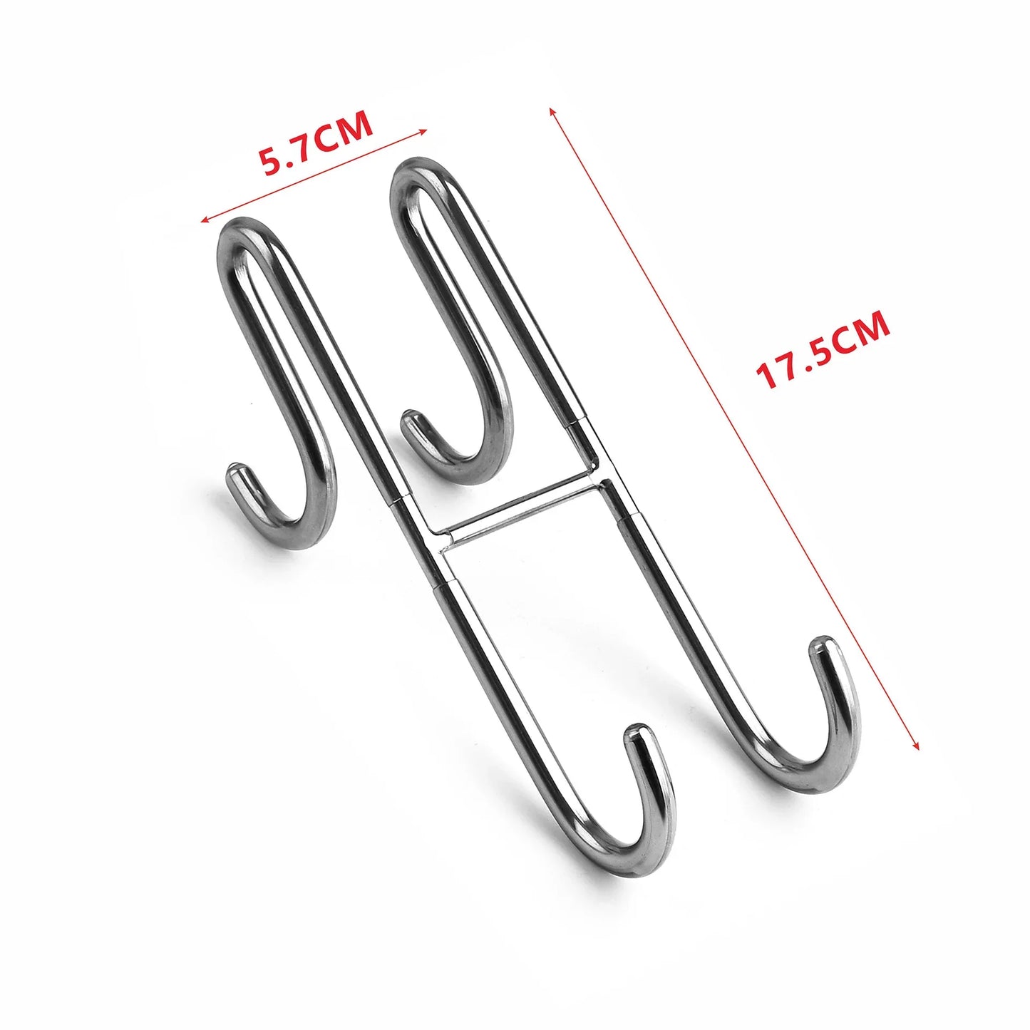 304 Edelstahl Glastür Duschhaken - Handtuchhalter Haken für Küche und Bad - Bohrfreier Haken (1/2 Stk)