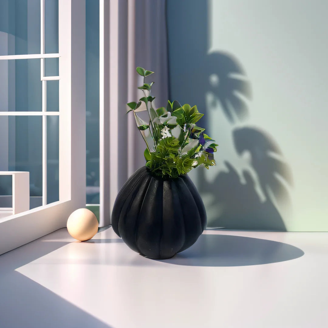 Europäischer und amerikanischer Stil kreative Harz Kunstvase gestreiftes Design Wohnkultur Wohnzimmer Dekoration Vase