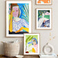 Abstract Frau Thema Leinwand Poster