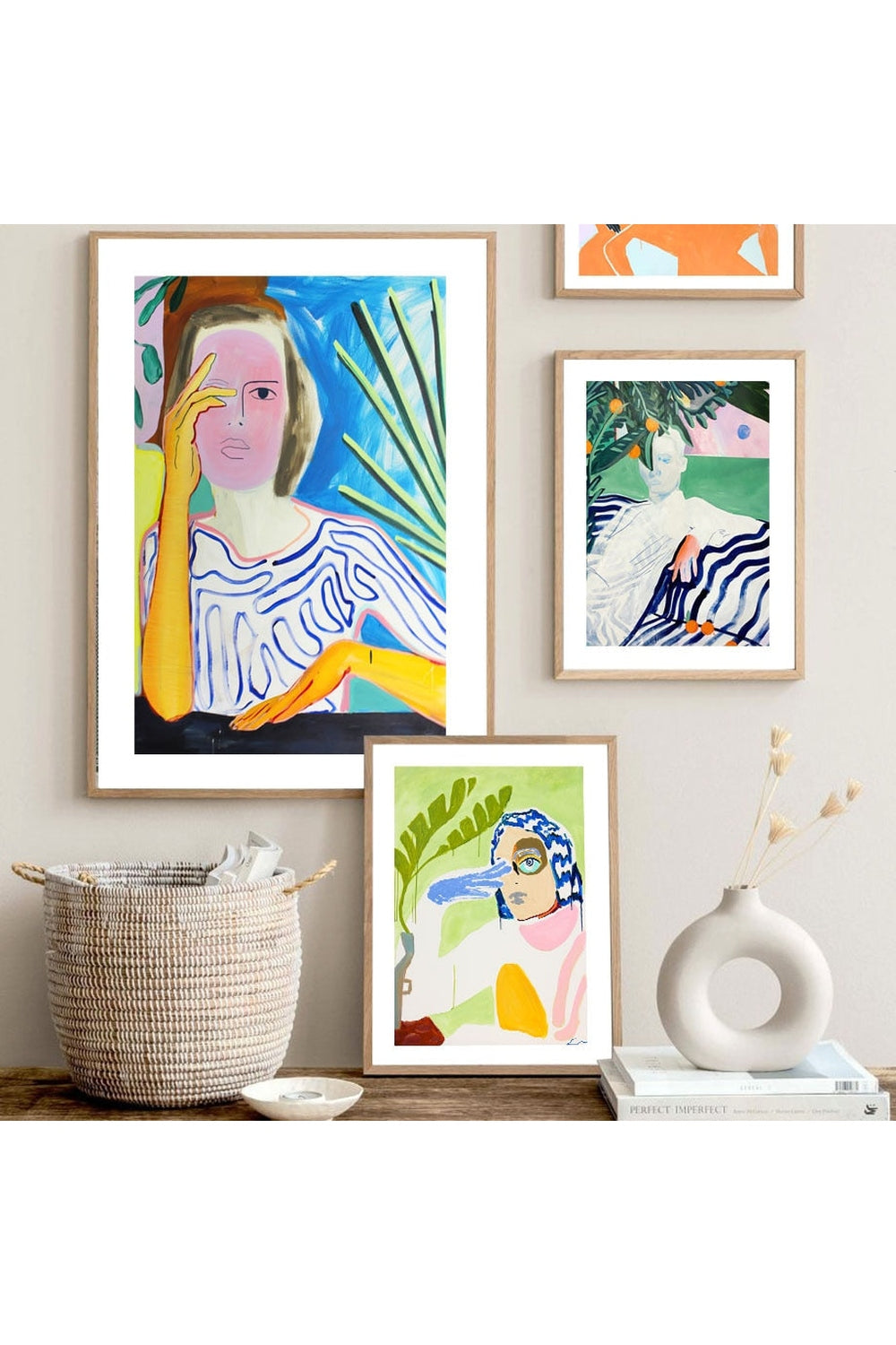 Abstract Frau Thema Leinwand Poster