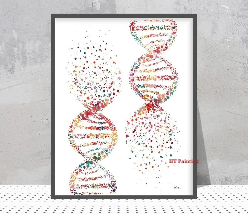 DNA-Genetic-Code-Poster, Einzelhelix-Baumdesign-Leinwandmalerei-Poster für die Wohnkultur Wohnzimmer-Wandkunst für das Schlafzimmer