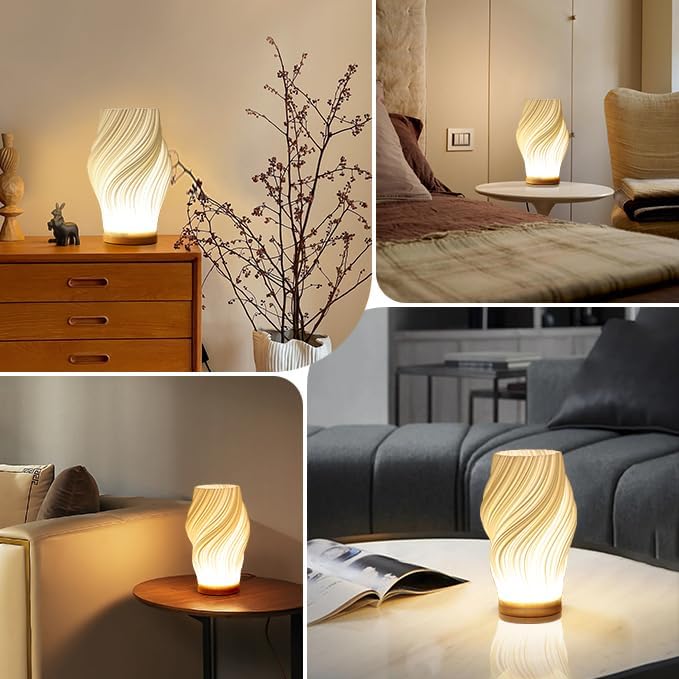 Frendorf | VelaLume - Zuverlässige Tischlampe mit gewelltem Schirmdesign