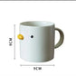 Keramische Chick Kaffeetasse Saft Handgriff Büro Teetasse Tasse Küche Party Trinkwerkzeuge Mikrowellenfest Keramische MilchTasse 400ml Tasse