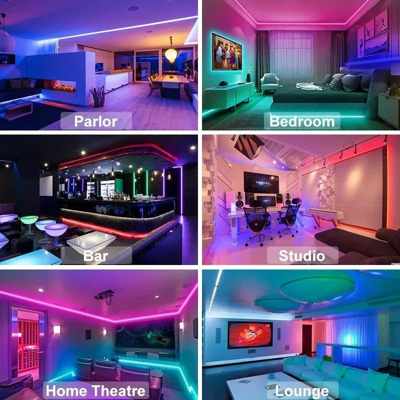 USB RGB LED Strip Lichter mit App-Steuerung für Raum- & Fernseher-Hintergrundbeleuchtung Deko