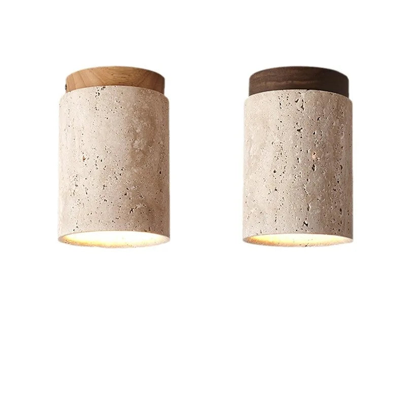 Eingebauter Lustre aus Travertin für Eingangsbereich und Treppe