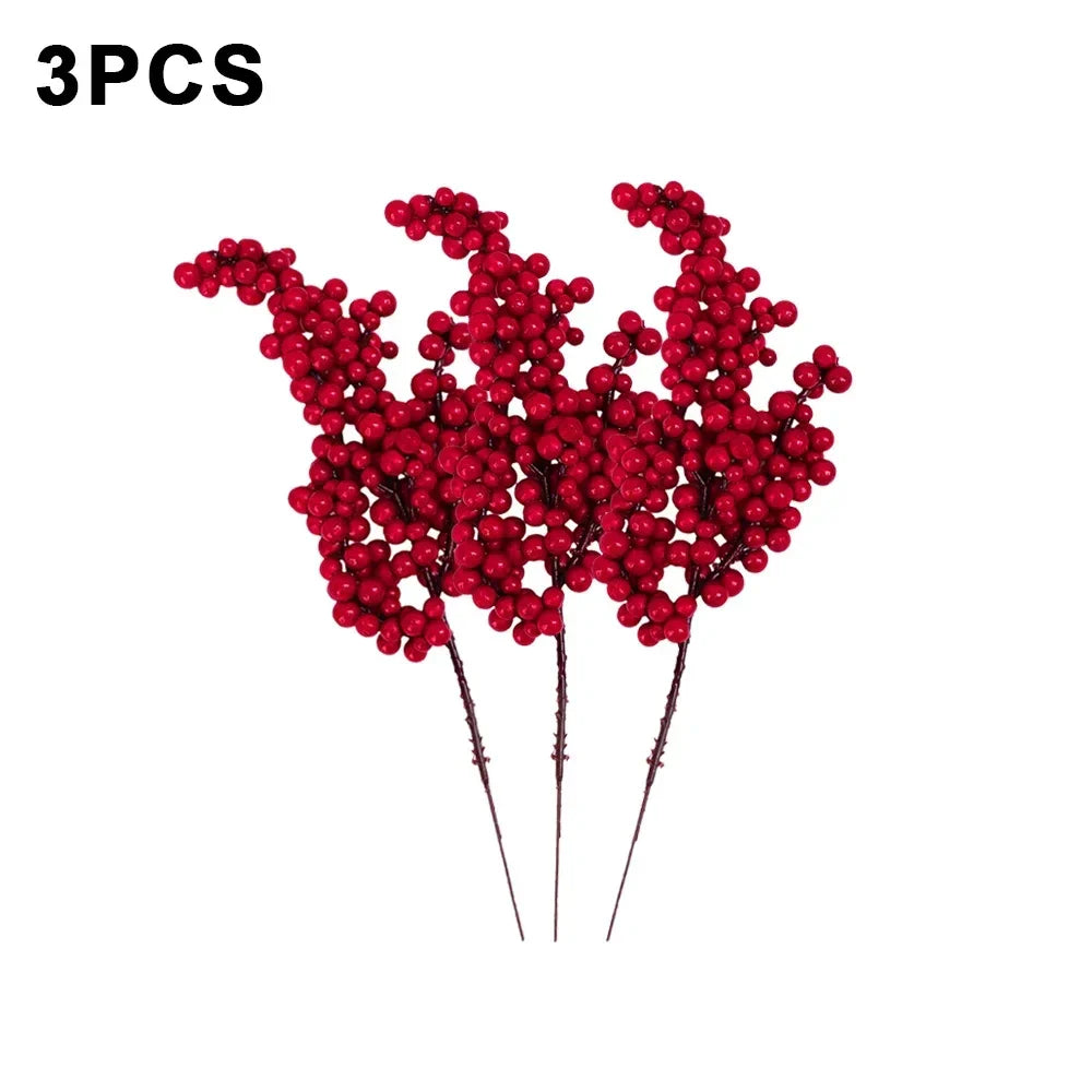 Künstliche rote Beeren DIY Weihnachtsbaum Party Dekoration