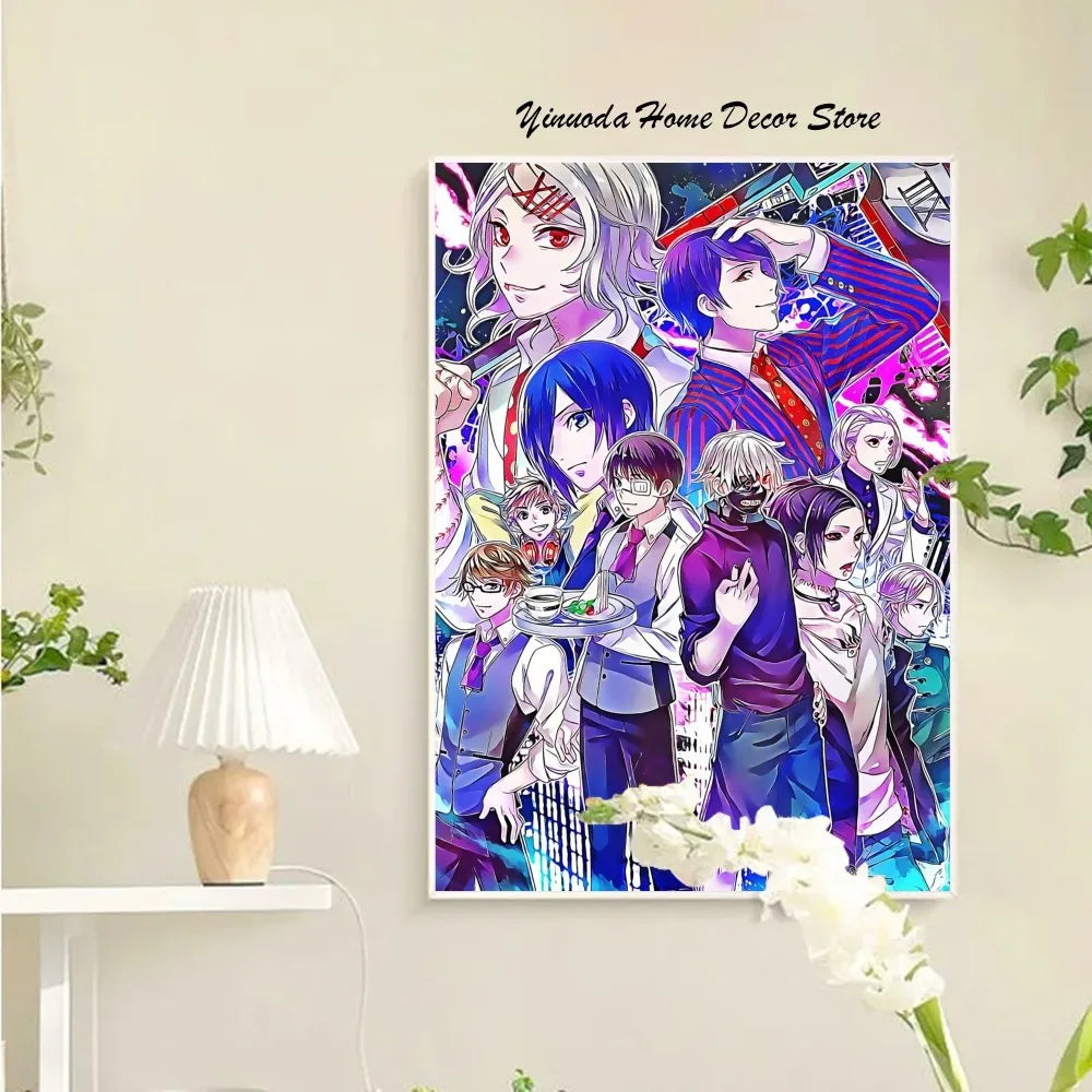 Tokyo Ghoul Anime Poster Wandkunst Wohnkultur Raumdekoration Digitale Malerei Wohnzimmer Restaurant Küchenkunst