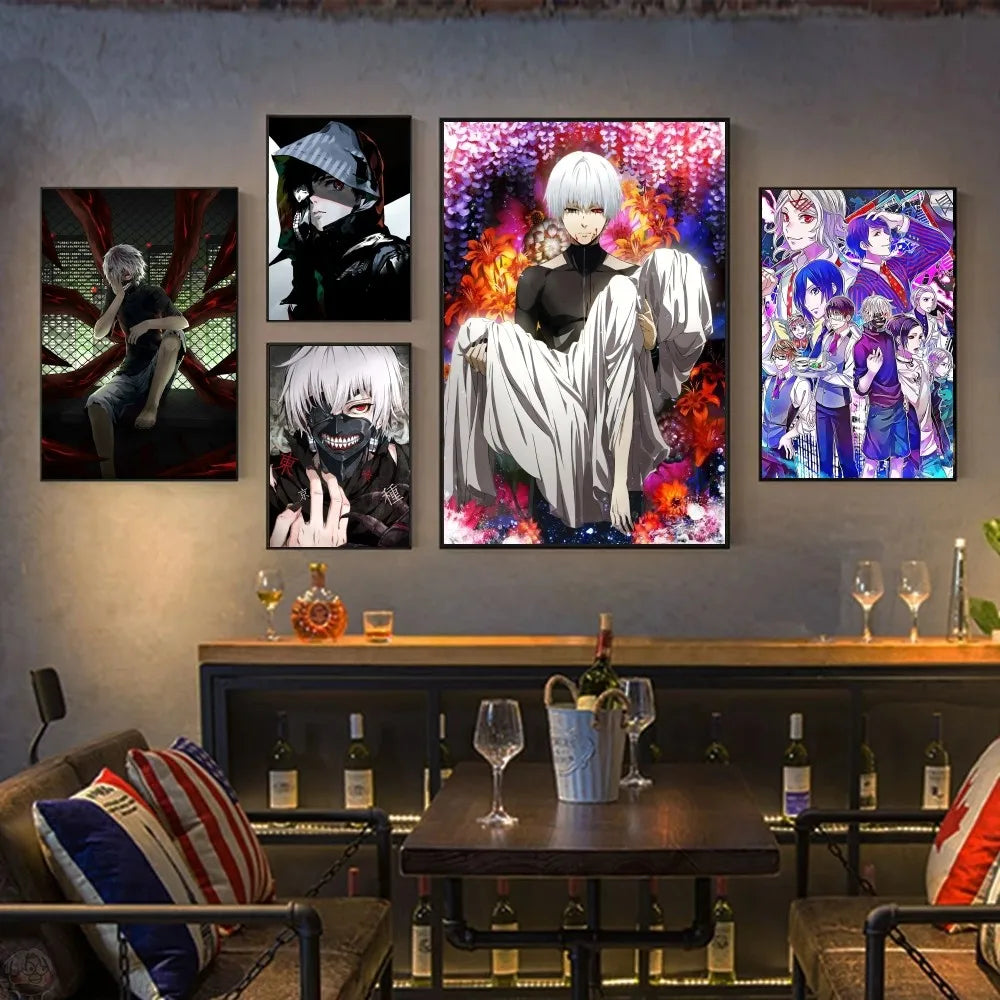 Tokyo Ghoul Anime Poster Wandkunst Wohnkultur Raumdekoration Digitale Malerei Wohnzimmer Restaurant Küchenkunst