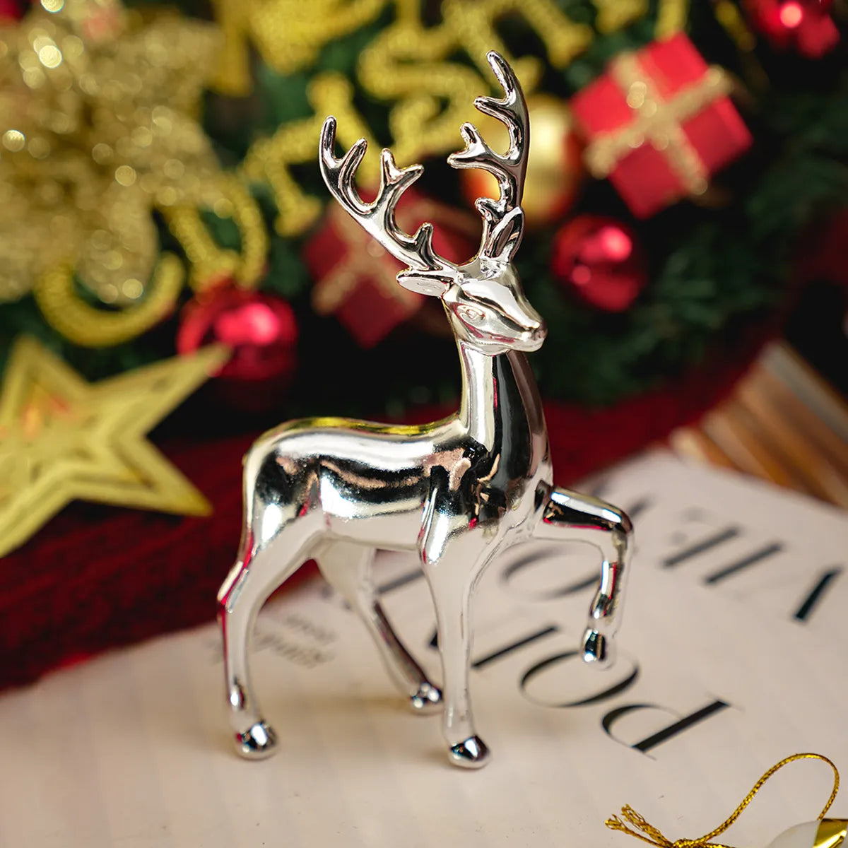 Goldhirsch Statue Rentier Figuren Harz Elch Skulptur Wohnzimmer Luxus Wohnkultur Weihnachtsdekoration Tisch Ornamente