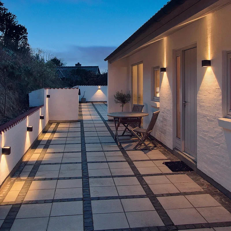 Frendorf | 12W LED Wandleuchte - IP65 wasserdichte moderne nordische Stil Wandleuchte für Außenbereich, Wohnzimmer, Veranda, Balkon und Garten – AC85-265V