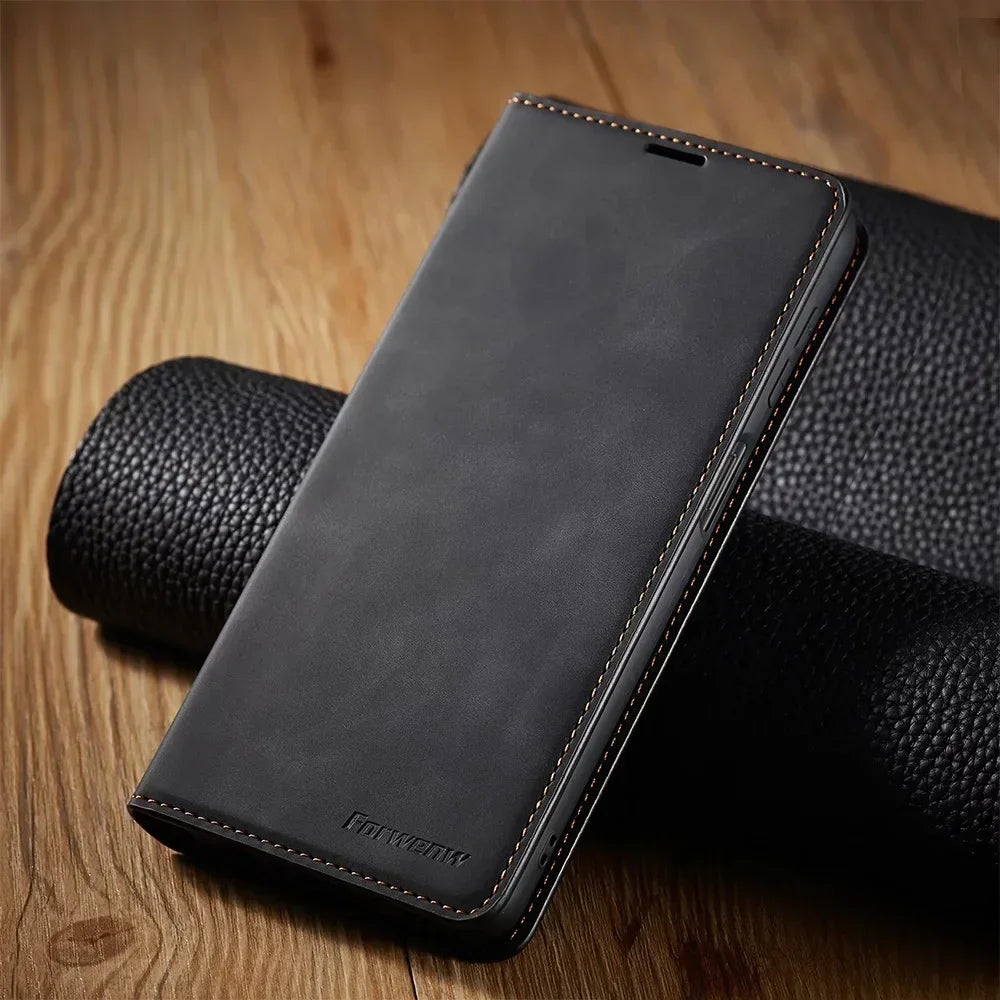 Frendorf | Samsung Hülle: Magnetische Leder Tasche für stilvollen Schutz