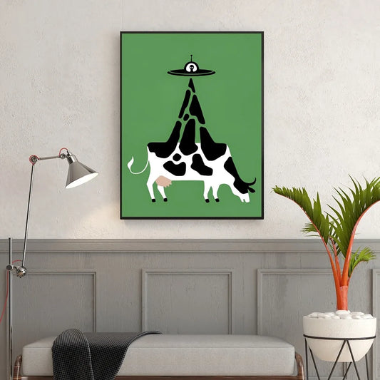 Kuhnabführungs-Kunstposter Selbstklebendes Kunstposter Retro Kraftpapier Aufkleber DIY Zimmer Bar Café Vintage Dekorationsgemälde