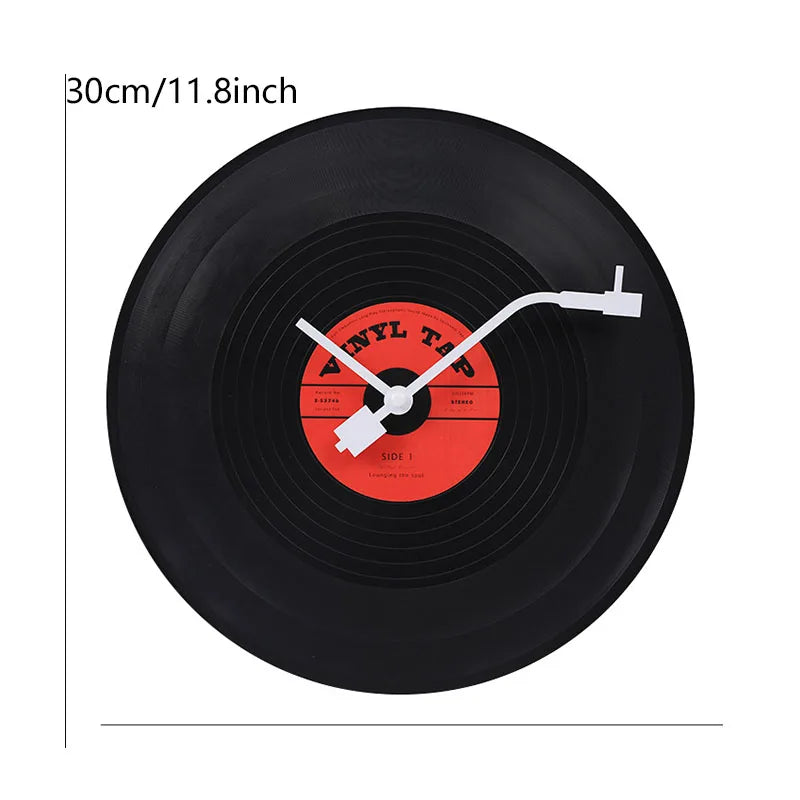 Musical Vinyl Record Wall Clock