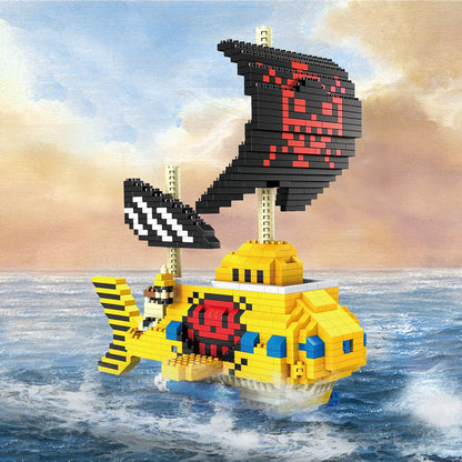 DIY Navigation Schiff Bauklötze Spielzeug, Piratenschiff Dekoration Bildungs Spielzeug, Geschenke für Jungen und Mädchen