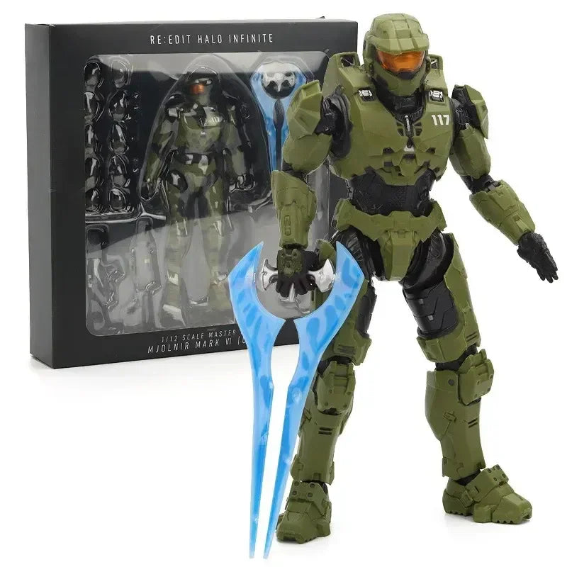 18cm Halo Infinite Master Chief Mjolnir Mk Vi 1/12 Maßstab 17.5cm 6" Actionfigur Re:edit Gen.3 117 Ko's 1000 Modellpuppen Spielzeuge