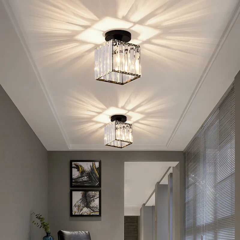 LED-Deckenleuchten mit Kristall-Lampenschirm Schwarz Gold Plafonnier Moderne Dekorative Beleuchtungslösung