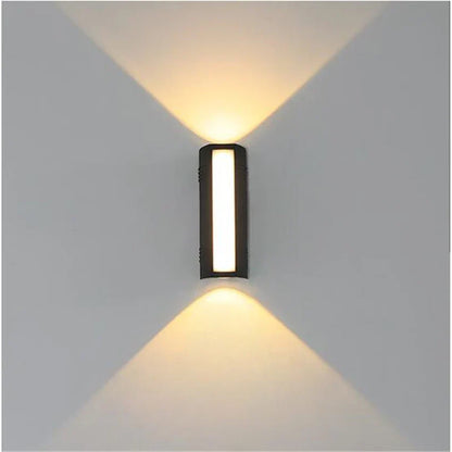 Frendorf | 12W LED wasserdichte Wandlampe – Auf- und Abwärts Außen-/Innen-Aluminium-Wandleuchte, IP65 Schutz für Wohnzimmer, Schlafzimmer, Garten und Außenbereiche