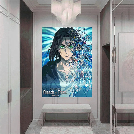 Anime Angriff auf Titan Poster Home Office Studium Wand Schlafzimmer Wohnzimmer Küchen Dekoration Malerei