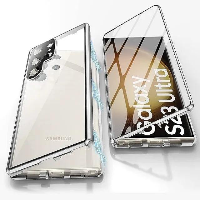 Frendorf | Metall Aluminiumlegierung 360 Hülle mit Sicherheitsverschluss für Samsung Galaxy S24-S23 Serie