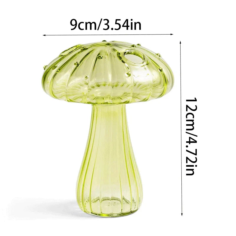 1 Stück Pilz Glasvase Transparent Hydrokultur Blumen Aromatherapie Flasche DIY Kreative Tischhandwerke Nordic Home Dekoration