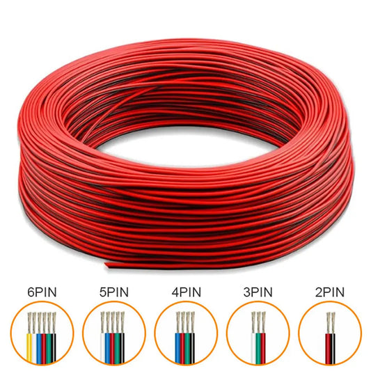 Frendorf | 2Pin zu 6Pin LED Verlängerungskabel – 1-10m Flexibles Elektrokabel für WS2812B, WS2811, SK6812, 5050 RGBW LED Streifenlicht (22AWG, 20AWG, 18AWG)