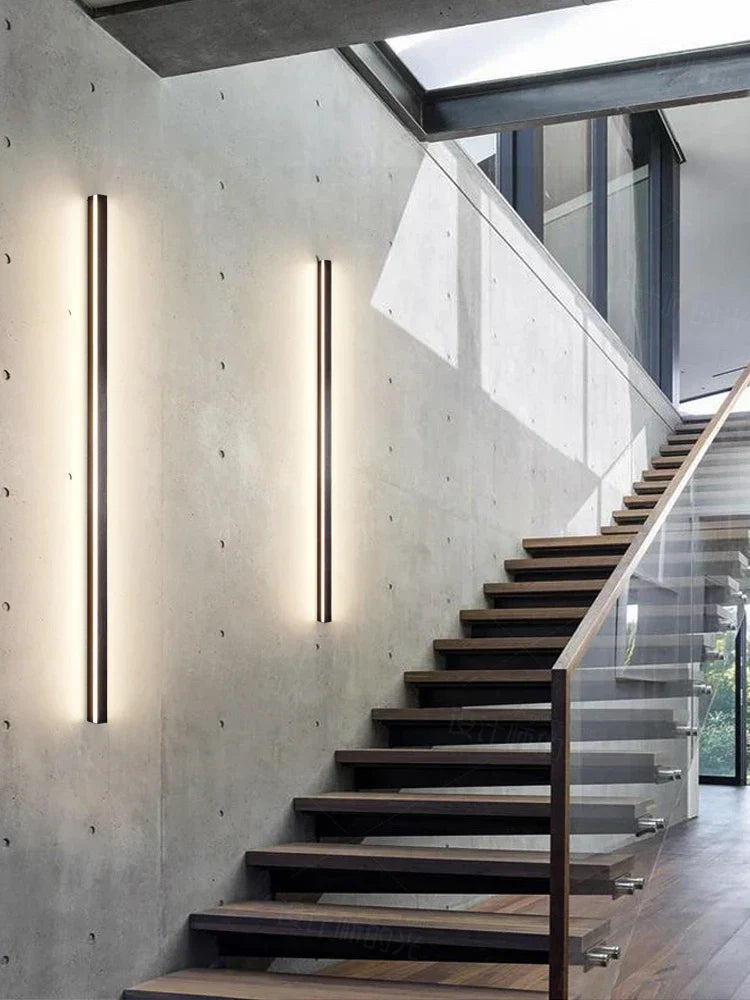 Frendorf | NeroEdge SleekLine Wasserdichte LED Wandleuchte – Moderne Außenlampe in Schwarz
