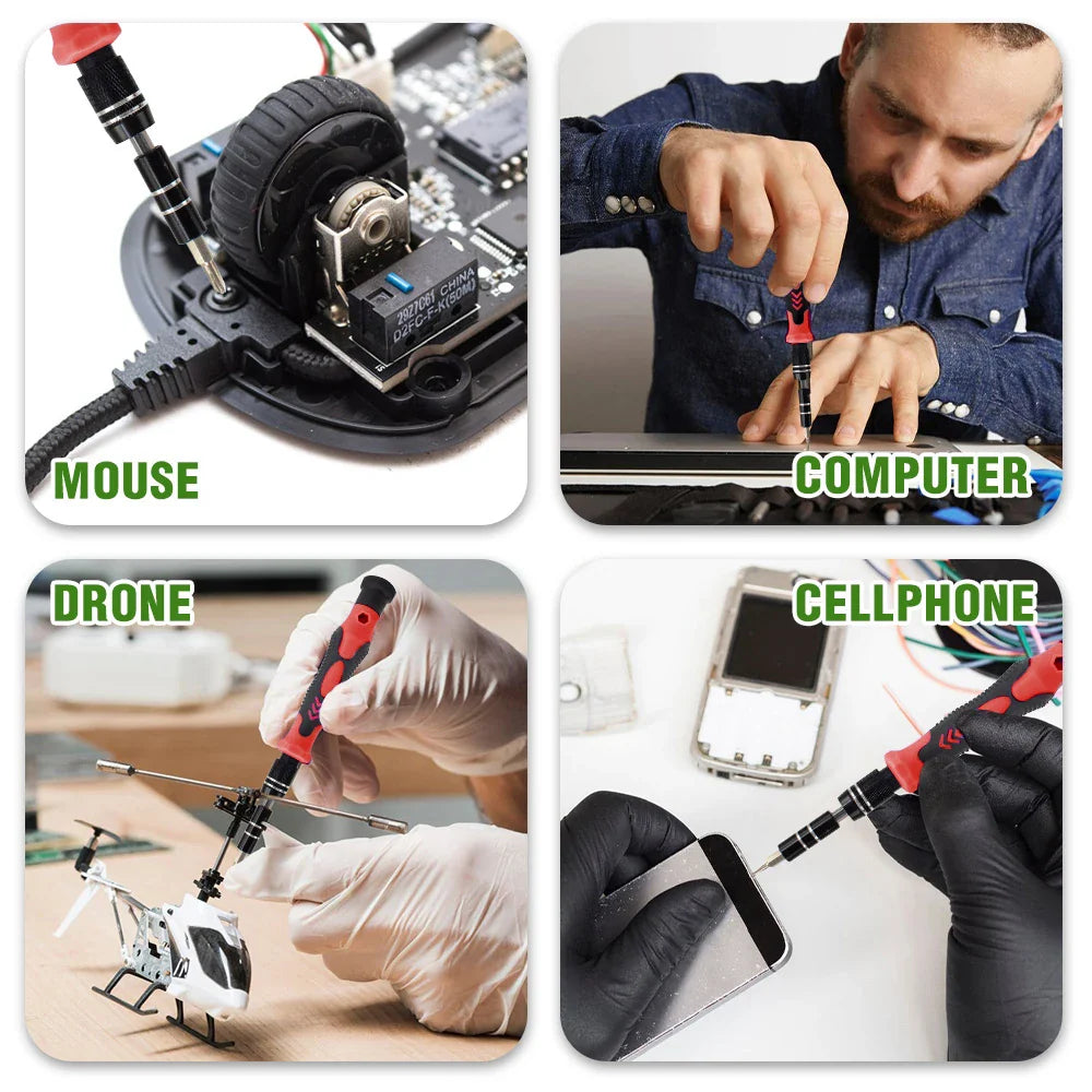 Frendorf | 115-in-1 Präzisions-Schraubendreher-Set mit magnetischen Reparaturwerkzeugen – ProFix