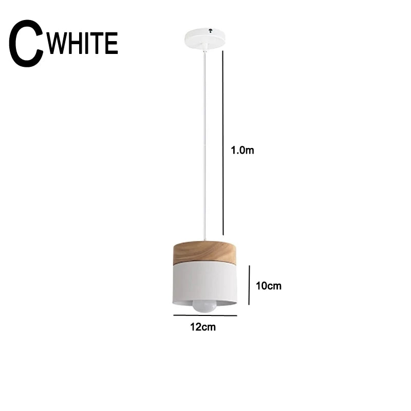 Nordische LED-Pendelleuchten aus Metall und Holz - Moderne Hängelampen für Esszimmer und Küche