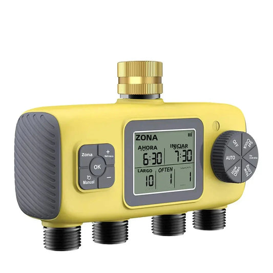 Frendorf | HydroVista - 4-Zonen Digital-Wassersystem mit LCD-Bildschirm und IPX7 Wasserfestes Smart-Ventilsystem