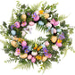 5 Styel Bow Ribbon Ostereierkranz Ostereier Girlande Türornamente Wanddeko Frohe Ostern 2023 Dekor für Zuhause Kinder