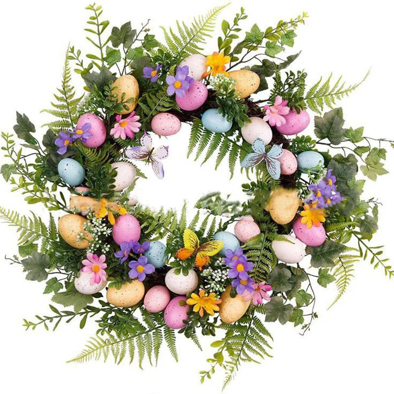 5 Styel Bow Ribbon Ostereierkranz Ostereier Girlande Türornamente Wanddeko Frohe Ostern 2023 Dekor für Zuhause Kinder