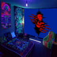 Psychedelischer Pilz Glow Wandteppich