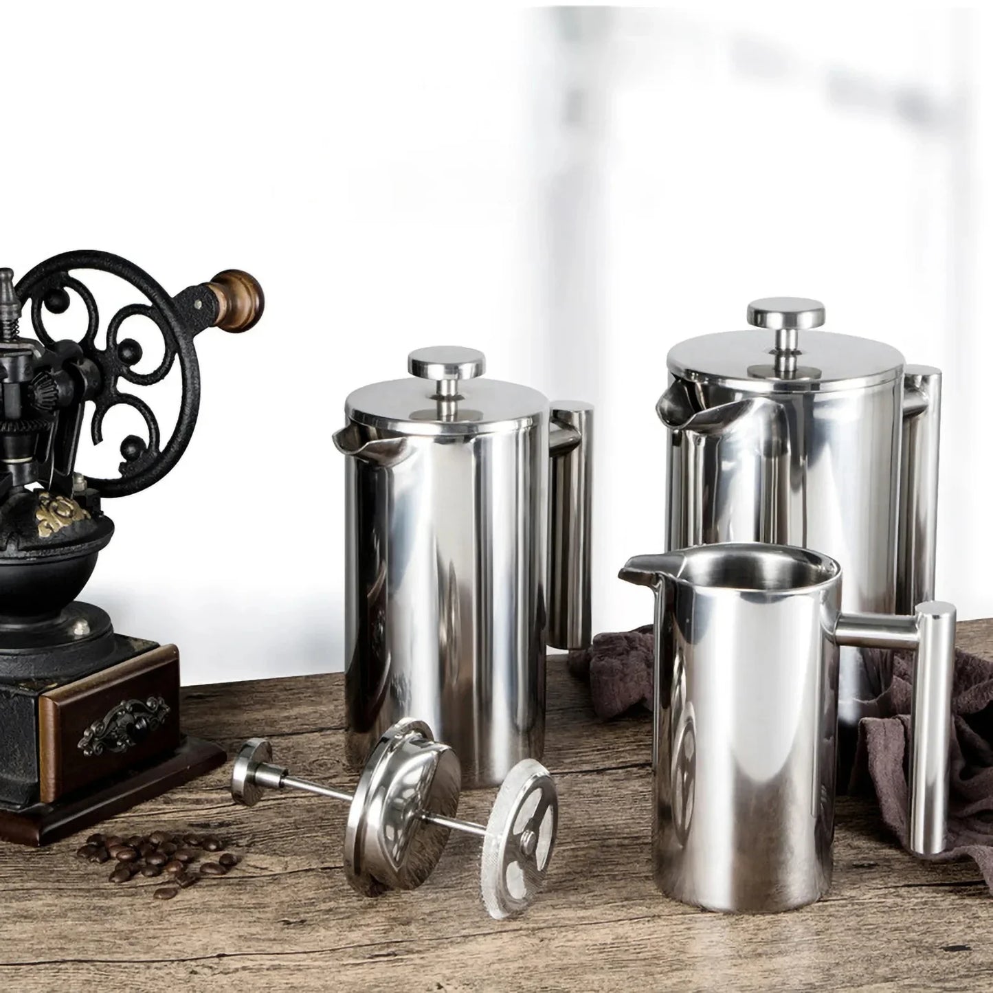 Edelstahl French Press Kaffeemaschine