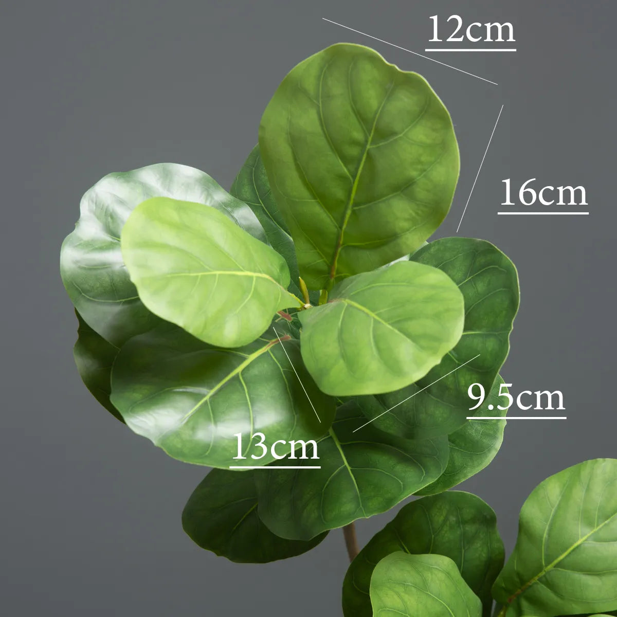 103cm/132cm Künstlicher Ficusbaumzweig Große Fake-Baumwollpflanzen Plastikgummibaumblätter Für Zuhause Garten Büro Raum Dekoration