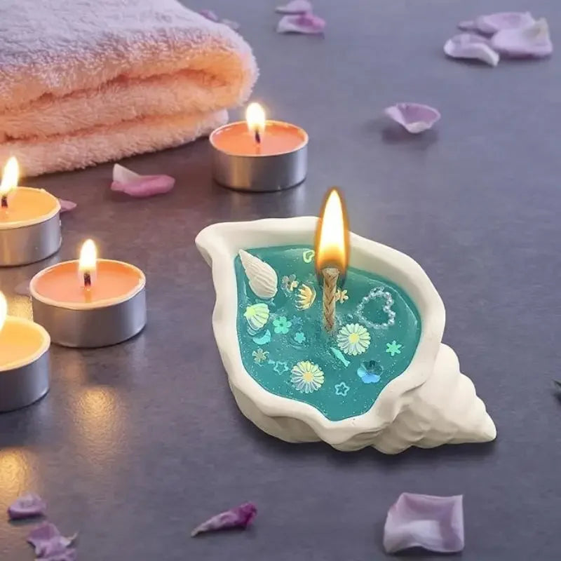 Frendorf | Handgemachte Meeresmuschel Seestern Aromatherapie Kerze