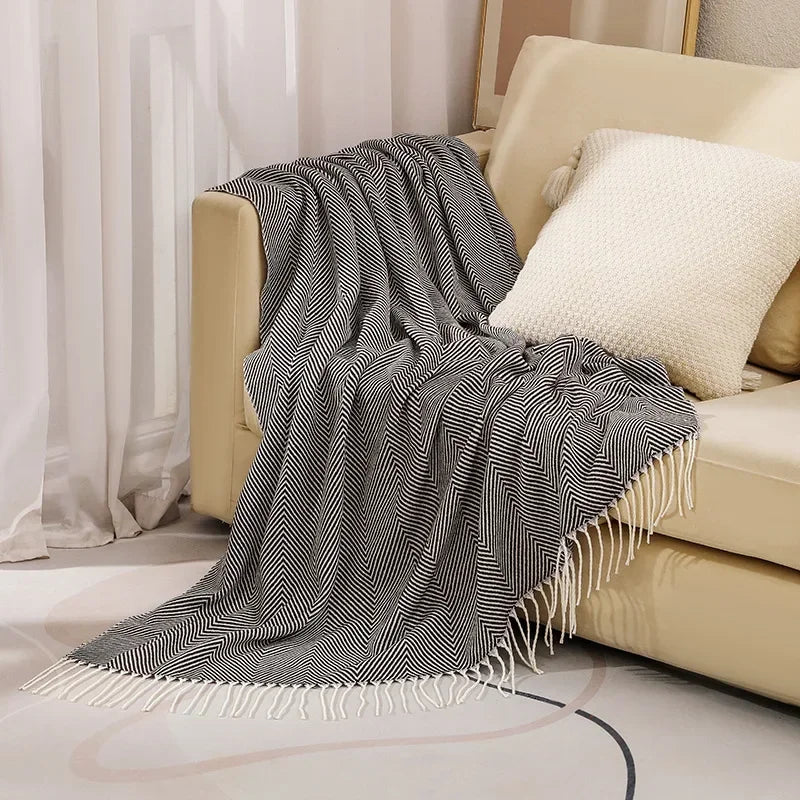 Nordische Streifen Wurf Sofa Decke