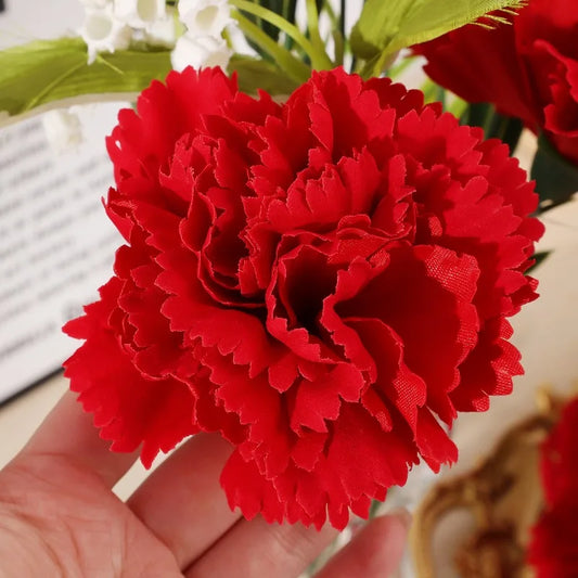 Frendorf | 10/1PCS Künstliche Nelkenblumen - Luxus Kunstblumenstrauß für Zuhause, Hochzeit, Partydekoration, Innenbenutzung