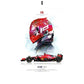 2023 Saison FI Formel 1 Rennhelm Bewegung Pop Aquarell Wandkunst Leinwandmalerei Nordic Poster Wohnzimmer Dekoration