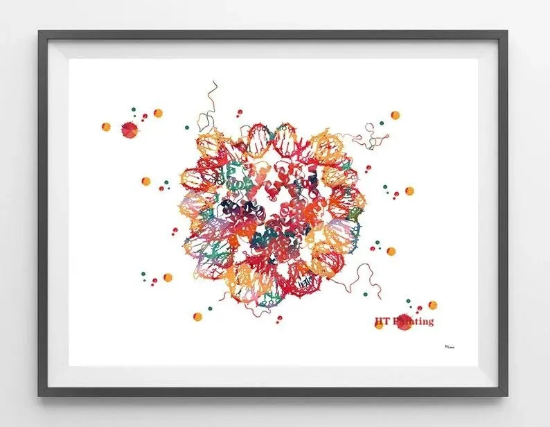 DNA-Genetic-Code-Poster, Einzelhelix-Baumdesign-Leinwandmalerei-Poster für die Wohnkultur Wohnzimmer-Wandkunst für das Schlafzimmer