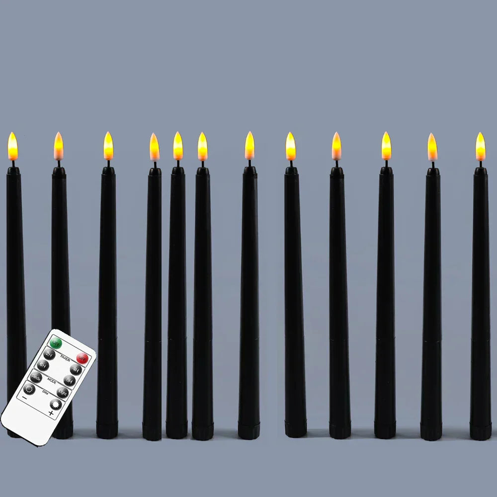 Frendorf - Schwarze LED-Teelichter ohne Flamme mit Fernbedienung für eine unvergessliche Atmosphäre