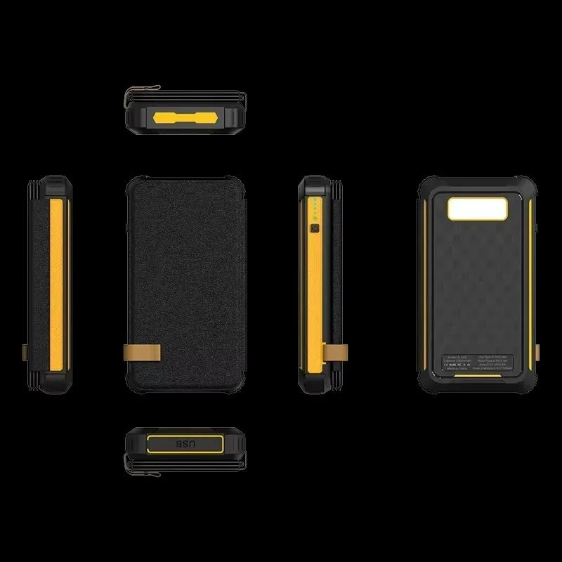 Frendorf | PowerPack Solar | Faltbare Powerbank mit Solarpanel | USB-Ausgang | Wasserdicht & Outdoor geeignet