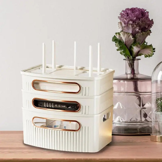 Frendorf | Staubdichtes dekoratives Router-Aufbewahrungskasten-Organizer